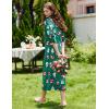 image:imageEkouaer Women Flannel Nightgown Full Length Boyfriend Nightshirt Plaid Long Sleep Dress with Button Loungewear SXXXLGreen Christmas