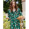 image:imageEkouaer Women Flannel Nightgown Full Length Boyfriend Nightshirt Plaid Long Sleep Dress with Button Loungewear SXXXLGreen Christmas