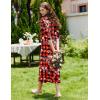 image:imageEkouaer Women Flannel Nightgown Full Length Boyfriend Nightshirt Plaid Long Sleep Dress with Button Loungewear SXXXLRed Christmas