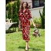 image:imageEkouaer Women Flannel Nightgown Full Length Boyfriend Nightshirt Plaid Long Sleep Dress with Button Loungewear SXXXLRed Christmas