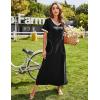 image:imageEkouaer Womens Full Length Short Sleeve NightgownAblack