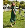 image:imageEkouaer Womens Full Length Short Sleeve NightgownAdark Green