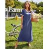 image:imageEkouaer Womens Full Length Short Sleeve NightgownAnavy Blue