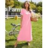 image:imageEkouaer Womens Full Length Short Sleeve NightgownApink