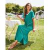 image:imageEkouaer Womens Full Length Short Sleeve NightgownAqua Green