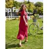 image:imageEkouaer Womens Full Length Short Sleeve NightgownAwine Red