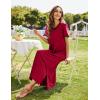image:imageEkouaer Womens Full Length Short Sleeve NightgownAwine Red