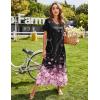 image:imageEkouaer Womens Full Length Short Sleeve NightgownCherry Blossoms