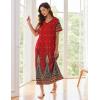 image:imageEkouaer Womens Full Length Short Sleeve NightgownFeather