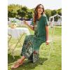 image:imageEkouaer Womens Full Length Short Sleeve NightgownGreen Floral