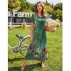 image:imageEkouaer Womens Full Length Short Sleeve NightgownGreen Floral