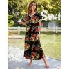 image:imageEkouaer Womens Full Length Short Sleeve NightgownPat13