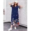 image:imageEkouaer Womens Full Length Short Sleeve NightgownPat27