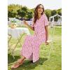 image:imageEkouaer Womens Full Length Short Sleeve NightgownPink Floral
