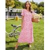 image:imageEkouaer Womens Full Length Short Sleeve NightgownPink Floral