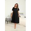 image:imageEkouaer Womens House Dress with Pockets Long Nightgowns for Women House Dress Pleated Front Moo Moos for WomenBlack