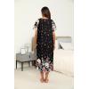 image:imageEkouaer Womens House Dress with Pockets Long Nightgowns for Women House Dress Pleated Front Moo Moos for WomenBlack Flower