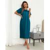 image:imageEkouaer Womens House Dress with Pockets Long Nightgowns for Women House Dress Pleated Front Moo Moos for WomenBlue Green