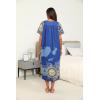 image:imageEkouaer Womens House Dress with Pockets Long Nightgowns for Women House Dress Pleated Front Moo Moos for WomenBlue Mandala