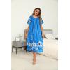 image:imageEkouaer Womens House Dress with Pockets Long Nightgowns for Women House Dress Pleated Front Moo Moos for WomenFloral Blue