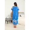 image:imageEkouaer Womens House Dress with Pockets Long Nightgowns for Women House Dress Pleated Front Moo Moos for WomenFloral Blue