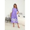 image:imageEkouaer Womens House Dress with Pockets Long Nightgowns for Women House Dress Pleated Front Moo Moos for WomenFloral Purple