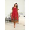 image:imageEkouaer Womens House Dress with Pockets Long Nightgowns for Women House Dress Pleated Front Moo Moos for WomenFloral Red