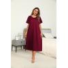 image:imageEkouaer Womens House Dress with Pockets Long Nightgowns for Women House Dress Pleated Front Moo Moos for WomenWine Red