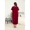 image:imageEkouaer Womens House Dress with Pockets Long Nightgowns for Women House Dress Pleated Front Moo Moos for WomenWine Red