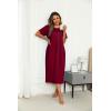 image:imageEkouaer Womens House Dress with Pockets Long Nightgowns for Women House Dress Pleated Front Moo Moos for WomenWine Red
