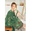 image:imageEkouaer Womens Nightgown Long Loungewear V Neck Nightshirt Sleepwear Full Length Sleepshirt with PocketsGreen Floral