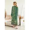 image:imageEkouaer Womens Nightgown Long Loungewear V Neck Nightshirt Sleepwear Full Length Sleepshirt with PocketsGreen Floral