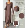 image:imageEkouaer Womens Nightgown Long Sleeve Nightgowns for Woman Sleep Dress Night Shirt Soft Full Length Sleepwear SXXLBrown