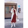 image:imageEkouaer Womens Nightgown Long Sleeve Nightgowns for Woman Sleep Dress Night Shirt Soft Full Length Sleepwear SXXLWine Red