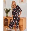 image:imageEkouaer Womens Nightgown Short Sleeve Sleepshirt Long Loungewear Casual Maxi Lounge Dress House Dresses with PocketsChristmas Black Snowman
