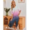 image:imageEkouaer Womens Nightgown Short Sleeve Sleepshirt Long Loungewear Casual Maxi Lounge Dress House Dresses with PocketsGradients