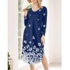 image:imageEkouaer Womens Nightgown V Neck Nightshirts Long Sleeve Sleepwear with Pockets S4XLBlue Flower
