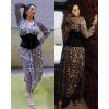 image:imageEkouaer Womens Nightgown V Neck Nightshirts Long Sleeve Sleepwear with Pockets S4XLLeopard