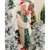 image:imageEkouaer Womens Nightgown V Neck Nightshirts Long Sleeve Sleepwear with Pockets S4XLXmas Green