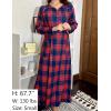 image:imageEkouaer Womens Nightgown VNeck Loungewear Long Sleeve Sleepwear Full Length Nightgown for Women S4XLBlue  Black Plaid