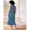 image:imageEkouaer Womens Nightgowns Long Sleeveless Night gown with Pockets Soft Ladies NightdressDog Footprints
