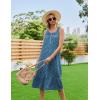 image:imageEkouaer Womens Nightgowns Long Sleeveless Night gown with Pockets Soft Ladies NightdressDog Footprints