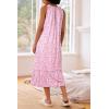 image:imageEkouaer Womens Nightgowns Long Sleeveless Night gown with Pockets Soft Ladies NightdressFloral Pink