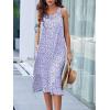 image:imageEkouaer Womens Nightgowns Long Sleeveless Night gown with Pockets Soft Ladies NightdressFloral Purple