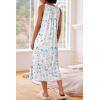 image:imageEkouaer Womens Nightgowns Long Sleeveless Night gown with Pockets Soft Ladies NightdressLeaf Blue