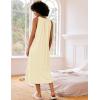 image:imageEkouaer Womens Nightgowns Long Sleeveless Night gown with Pockets Soft Ladies NightdressLemon