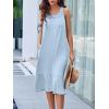 image:imageEkouaer Womens Nightgowns Long Sleeveless Night gown with Pockets Soft Ladies NightdressLight Blue