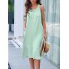 image:imageEkouaer Womens Nightgowns Long Sleeveless Night gown with Pockets Soft Ladies NightdressLight Green
