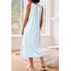 image:imageEkouaer Womens Nightgowns Long Sleeveless Night gown with Pockets Soft Ladies NightdressVine Blue