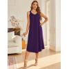 image:imageEkouaer Womens Sleeveless Nightgown Full Slip Nightshirt Long Nightwear Full Length Loungewear Tank Nightdress S2XLDeep Purple